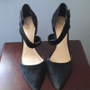 Vince Camuto Carlotte Suede Pointed Toe Strap Stiletto Heel Pump Size 11